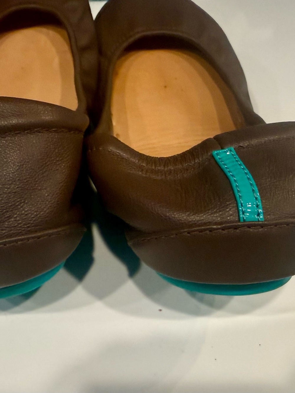 Tieks Brown Leather Ballet Flats with Tan Insole - Picture 3 of 4